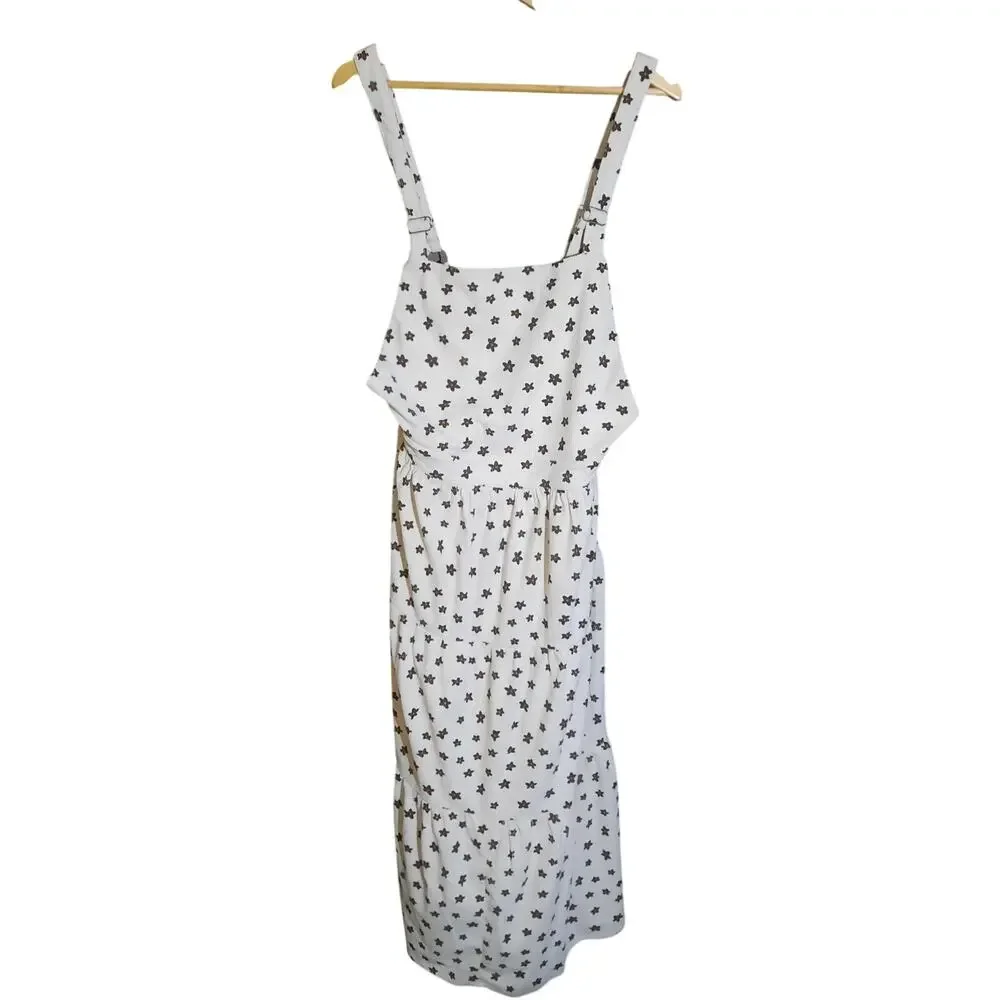 Polagram Naturally Chic Flower Fields Corduroy Tiered Womens Maxi Dress Size 1XL